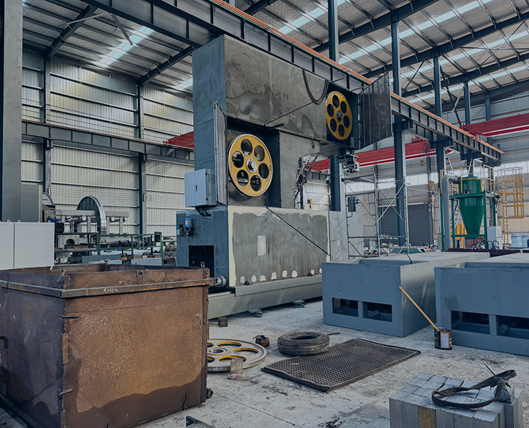 manufacturing a band saw in Maxton's workshop
